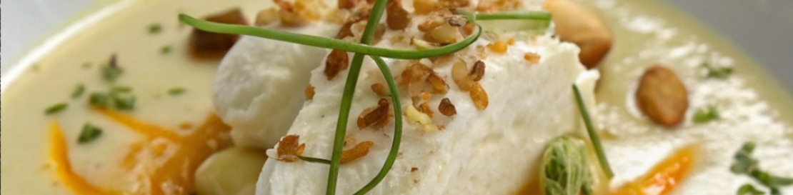 Velouté de morue & zestes d’orange| Chef Olivier Paget